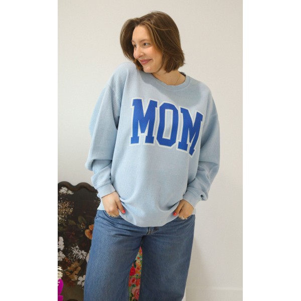 charlie southern: classic mom cord - blue