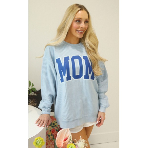 charlie southern: classic mom cord - blue